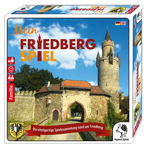 Pegasus 50500G - Mein Friedberg Spiel, vielfältige Spielesammlung mit Klassikern und lokalen Highlights für die ganze Familie