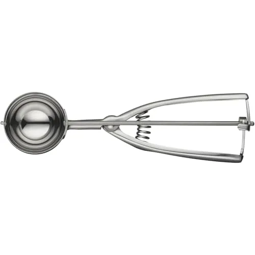 WMF Gourmet Eisportionierer – 21 cm, Cromargan Edelstahl - Eisportionierer aus Cromargan Edelstahl, spülmaschinengeeignet und ideal für perfekt geformte Eiskugeln, auch bei hartem Eis. Vielseitig einsetzbar für Reis, Püree und mehr!