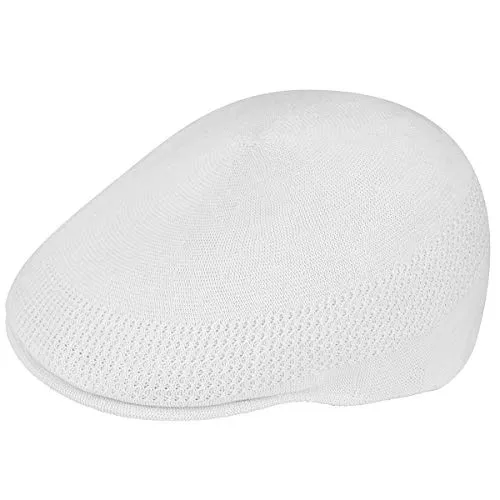 Kangol Herren Tropic Ventair 507 Flache Kappe, Weiß - Stilvolle Schirmmütze für Herren - Schirmmützen für Herren, aus 65 % Polyester und 35 % Modacryl, mit atmungsaktivem Ventair-Design für optimalen Tragekomfort.