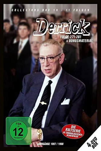 Derrick - Collector's Box Vol. 19 (Folge 271-281) [4 DVDs] - Sammlung der spannenden Derrick-Folgen 271-281, ideal für Krimi-Fans und Nostalgiker, freigegeben ab 12 Jahren.
