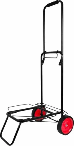 Aktive Faltbarer Strandwagen Schwarz - Multifunktional und Tragfähig - Bollerwagen für Strand und Freizeit, zusammenklappbar auf 35x14x61 cm, trägt bis zu 50 kg. Ideal für den Transport von Strandutensilien, leicht zu handhaben mit Gummirädern.