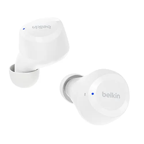 Belkin SoundForm Bolt Weiss - Kabellose In-Ear Kopfhörer - Kopfhörer mit hochwertigem Sound und ergonomischem Design, ideal für Musikliebhaber und aktive Nutzer.