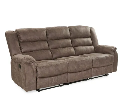 Dreisitzer Sofa mit Relaxfunktion, Vintage Grau Braun - Sofas & Couches mit Taschenfederkernpolsterung und verstellbarer Rückenlehne für optimalen Sitzkomfort und Entspannung. Jetzt für nur € 999,- inkl. kostenloser Lieferung!
