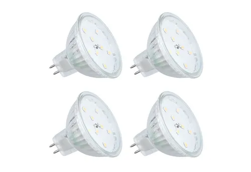 SEBSON LED-Leuchtmittel LED Lampe GU5.3 / MR16 warmweiß 3.5W 12V DC Leuchtmittel - 4er Pack