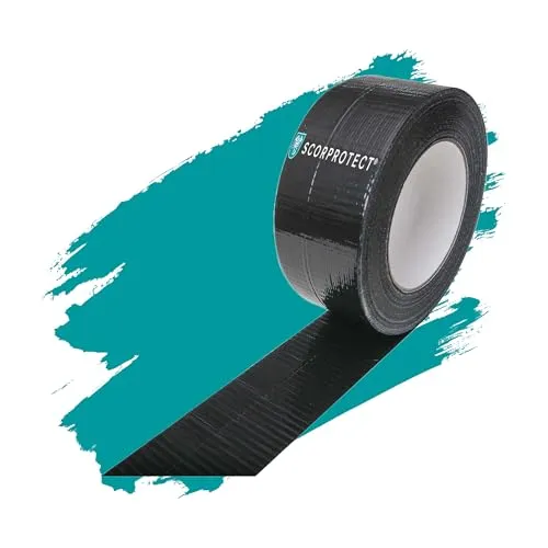 Scorprotect® Gewebeklebeband schwarz Panzertape Gaffaband Panzerband 48 mm x 50 m