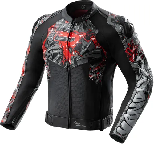 Rebelhorn Vandal 2 Cruze Motorrad Lederjacke, 58 in weiß von Rebelhorn