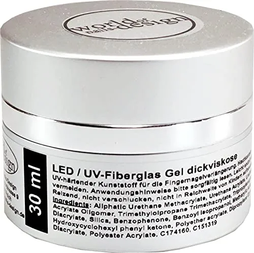 LED/UV-Gel Fiberglas klar dickviskose 30 ml, Premium Edition