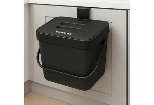 YourCasa Biomülleimer Küche 7L in schwarz von YourCasa