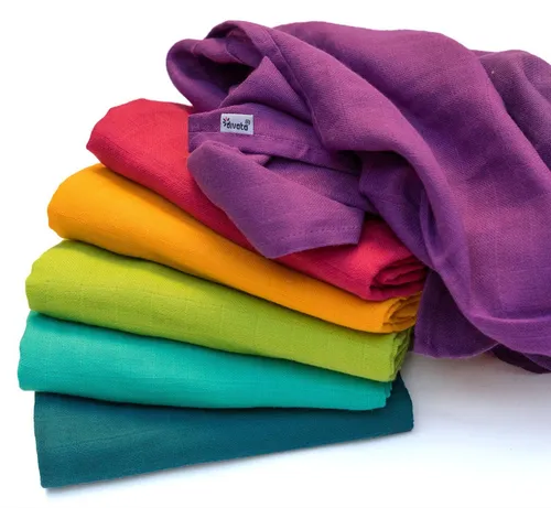 divata Bunte Baby Spucktücher - 6er Set Regenbogen, 80x80 cm aus 100% Baumwolle - Mulltücher in bunten Regenbogenfarben, extra weich und saugstark. Ideal als Sabbertuch oder Stilltuch für Neugeborene. Oeko-Tex-zertifiziert für höchste Sicherheit.