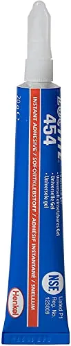 LOCTITE 454 Sekundenkleber-Gel - Universeller Sekundenkleber für schnelle und zuverlässige Reparaturen, ideal für verschiedene Materialien und ohne Tropfen – perfekt für senkrechte Flächen.