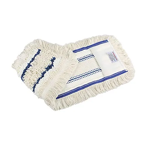 Baumwoll Wischmop 40 cm mit Mikrofaser Ersatz für Mop Klapphalter