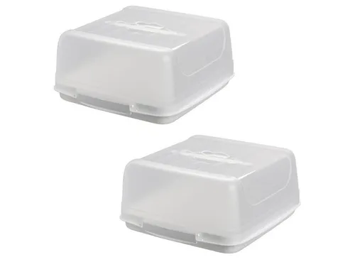 Engelland Kuchentransportbox 2-tlg. mit transparentem Deckel - Kuchentransportbox für sicheres Transportieren von Torten und Muffins, BPA-frei, mit Tragegriff und Klickverschluss für optimalen Schutz und Frische.
