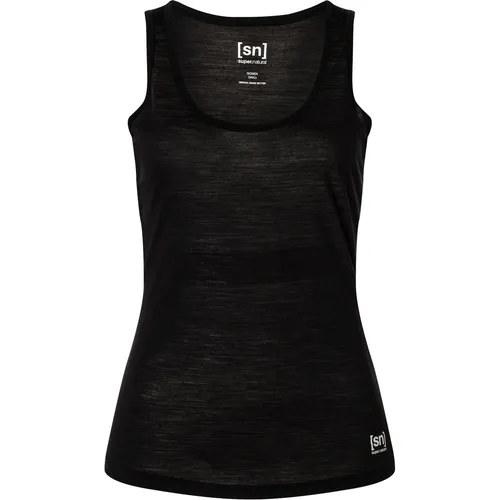 Super.Natural W SIERRA140 Tank jet black (872) XS - Outdoor Tanktops für Damen, leichtes Merino-Mix Material für optimale Atmungsaktivität und Tragekomfort bei jedem Wetter.