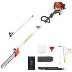 VEVOR Benzin Hochentaster 52 ccm - Sägen & Baumarbeiten leicht gemacht: Der leistungsstarke 52-ccm-Motor und die ausziehbare Stange bis 2,94 m ermöglichen sicheres Schneiden hoher Äste ohne Leiter. Ideal für Gartenpflege und Landschaftsgestaltung.