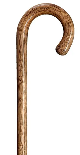 Stockshop Gehstock Gehstock Wanderstock EICHE, Rundhakenstock in einem Stück gebogen, deu