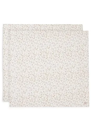 Jollein Musselin Tuch Baby - Bloomy - 2er Pack - 115x115cm - 100% Baumwolle - Spucktücher Baby - OEKO-TEX Zertifiziert
