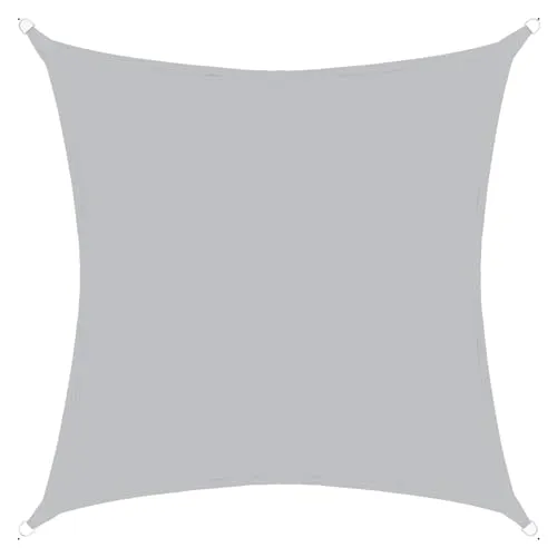 anndora Sonnensegel 5x5 HDPE hellgrau quadratisch