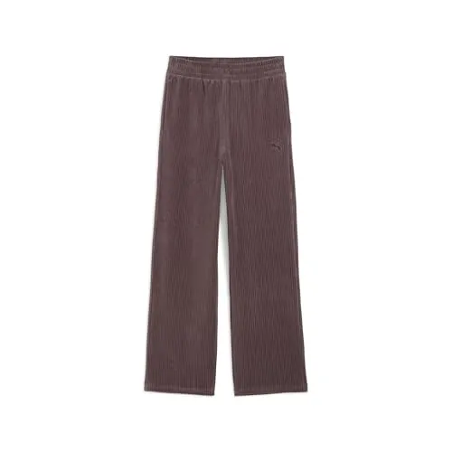 PUMA Damen Essentials Elevated Straight Leg Hose XXL, Raisin Purple