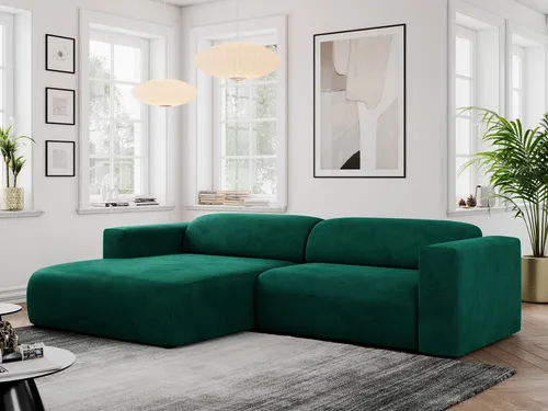 MKS Ecksofa Dunkelgrün 3-Sitzer L-Form
