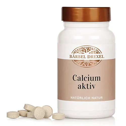 BÄRBEL DREXEL Calcium aktiv Vegan, gewonnen aus Rotalgen, optimiert mit Vitamin D3 + K2, sekundären Pflanzenstoffen, Inulin und Reisprotein (140 Stk) Natürliche Nahrungsergänzung