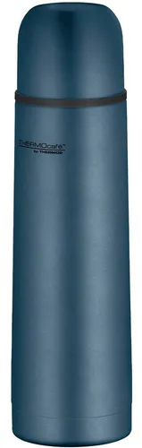 THERMOcafé by THERMOS TC BEVERAGE BOTTLE night blue mat 0,50l, Thermosflasche mit Becher aus Edelstahl, 12h heiß & 24h kalt, Auslaufsicher, für Schule, Unterwegs & Büro