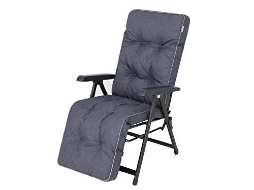 Bjird Liegenauflage für Gartenstuhl mit Fußstütze - Extra dicke Polsterauflage - Gartenliegenauflagen, 160x50x8 cm, wasserabweisend und UV-beständig für langlebigen Komfort im Freien.