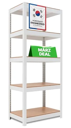 Produktbild HOMEDANT House Premium-Schwerlastregal Kellerregal Lagerregal Haushaltsregal Küchenregal 40 x 60 x 150cm