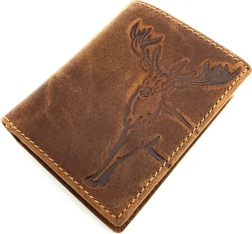 Lemasi Leder Geldbörse für Männer - Hochformat mit RFID Schutz - Herren-Geldbörse aus 100% echtem Büffelleder in cooler Vintage Optik, mit RFID-Blocker für sicheren Schutz vor Funkwellen und 8 Kartenfächern für optimale Organisation.