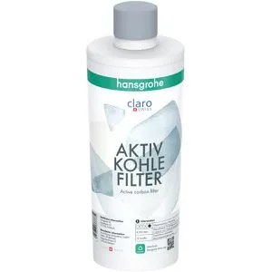 hansgrohe Aktivkohlefilter 76814000 - Sanitärinstallation, reduziert Schadstoffe und verbessert Geschmack, mit einer Filterkapazität von 4000 l und einer empfohlenen Lebensdauer von 12 Monaten.
