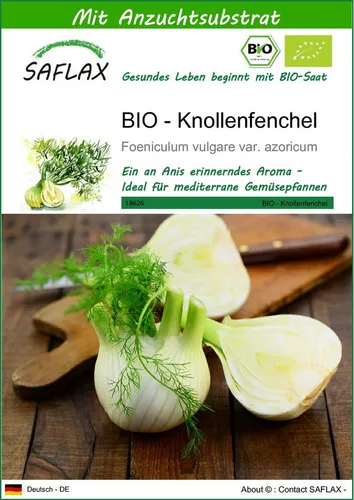 SAFLAX Gemüsesamen SAFLAX - Samen und Substrat - BIO - Knollenfenchel