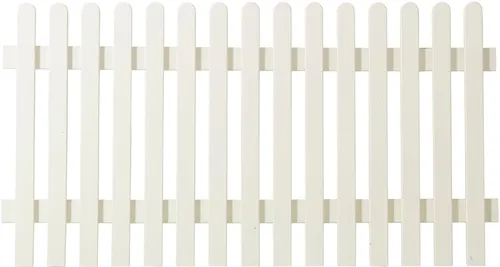 PLUS Gartenzaun Retro, Set 80 cm, 4,78 bis 23,62 m - Gestalten Sie Ihren Eingangsbereich mit dem stilvollen Retro Vorgartenzaun in Weiß. Ideal für die Abgrenzung von Rasen oder Blumenbeeten, bietet er dank feuerverzinkter Beschläge und hochwertigen Pfosten langlebige Qualität.