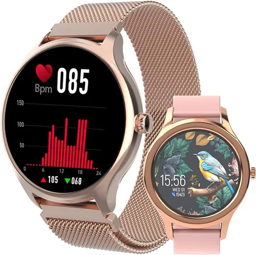 Damen Smartwatch Sportband ForeVive 3 SB-340 - Fitness-Uhr mit IP68 Wasserschutz - Smartwatch für Damen mit Bluetooth Musiksteuerung, Herzfrequenzmesser und Schrittzähler. IP68 wasserdicht, ideal für aktiven Lebensstil und persönliche Anpassung durch wechselbare Armbänder.