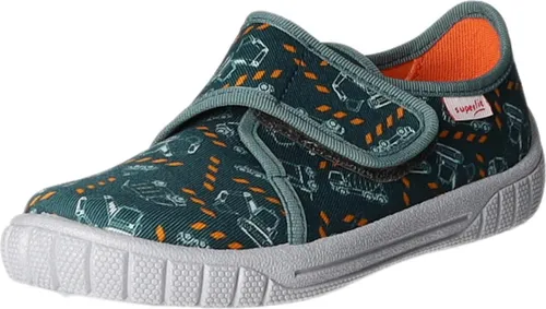Superfit BILL WMS Hausschuh: Bequemer Klettschuh für Kinder in grün von Legero Schuhfabrik Ge Superfit