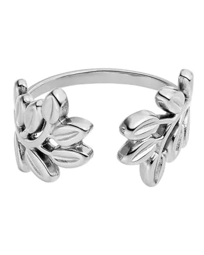 Purelei Fingerring Leaf – Verstellbar und Elegantes Design in silber von PURELEI