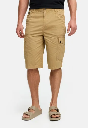 Indicode Cargoshorts Herren INNadim – Bequeme Baumwollshorts in Gelb - Stylische Cargoshorts aus 100% Baumwolle mit elastischen Einsätzen für eine flexible Passform. Ideal für den Alltag und vielseitig kombinierbar. Pflegeleicht und maschinenwaschbar.