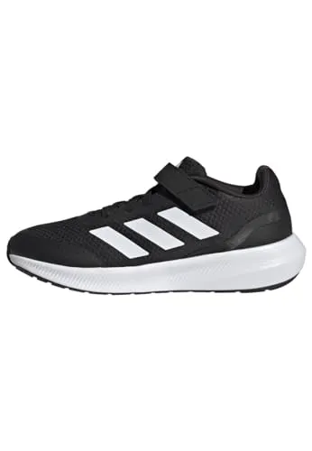 ADIDAS Kinder Laufschuhe RunFalcon 3.0 mit elastischen Schnürsenkeln - Laufschuhe für Kinder mit weicher Cloudfoam Zwischensohle für höchsten Komfort. Ideal für Sport und Freizeit, nachhaltig mit mindestens 50 % Recycling-Anteil im Obermaterial.