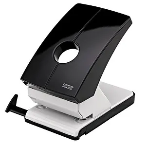 Novus Locher B 260 - Registraturlocher schwarz, für bis zu 60 Blatt, mit platzsparender Griff-Verriegelung und 10 Jahren Garantie