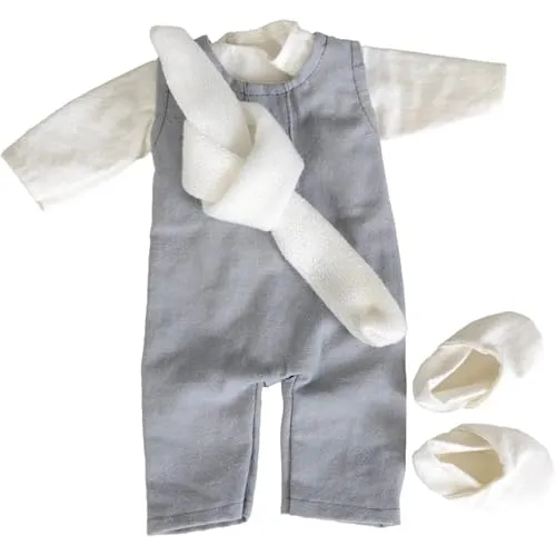 EGMONT TOYS Overall blaugrau mit Bluse für EgmontToys Puppen 30-32 cm - Puppenkleidung