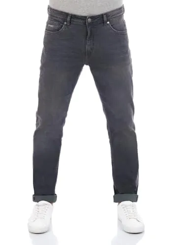 DENIMFY Jeans Herren Stretch Straight Fit DFMiro Jeanshose Baumwolle Denim Grau w38, Größe:38W / 32L, Farben:Grey Denim (G121)