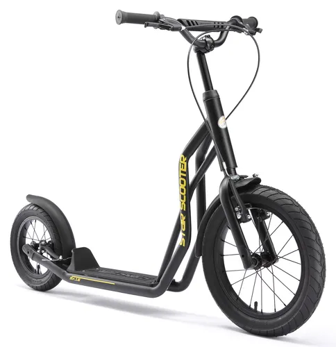 STAR SCOOTER Tretroller für Kinder ab 8 Jahren | 16 Zoll & 12 Zoll Mischversion | Schwarz - Roller für Kinder ab 8 Jahren, ausgestattet mit stabilen Luftreifen für jede Terrain und einem langlebigen Stahlrahmen. Ideal für Abenteuer und sicheres Fahren!