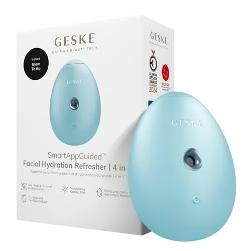 GESKE SmartAppGuided™ Facial Hydration Refresher | 4 in 1 - Feuchtigkeitsspray für das Gesicht, reduziert Rötungen und trockene Haut mit ultra-feinem Nebel für einen natürlichen Glow, ideal für unterwegs.