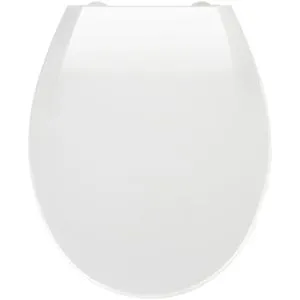 Wenko WC-Sitz Premium Kos 21901100 - weiß, Absenkautomatik für sanftes Schließen, kratzfest und hygienisch ideal für stark frequentierte Toiletten