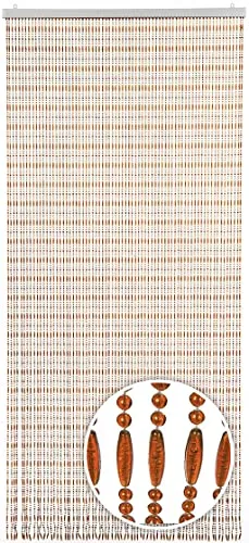Kobolo Türvorhang Amber Perlenvorhang 90x200 cm in braun von Kobolo