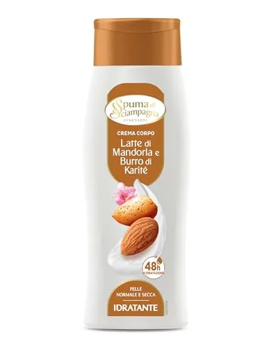 Spuma di Sciampagna Feuchtigkeitsspendende Körpercreme Mandelmilch und Karité-Butter - 250 ml