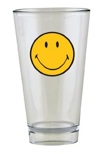 zak! Trinkbecher Smiley 330ml in gelb/weiß, Kunststoff, 45x20x15 cm