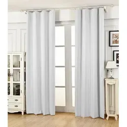 WOLTU Blickdichte Vorhänge 2er Set, Grau Weiß - Schiebevorhänge aus leichtem, wärmeisolierendem Material, ideal für Wohnzimmer und Schlafzimmer. Bieten Sichtschutz und sind pflegeleicht bei 30°C.