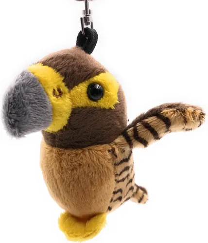 Onwomania Plüsch / Kuschel / Stoff Tier Schlüsselanhänger Papagei Falke braun 18 cm