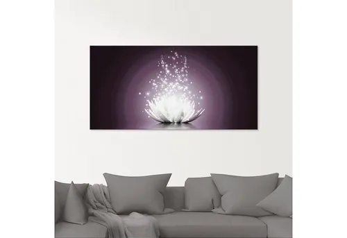 Artland Glasbild Magie der Lotus-Blume, Blumen (1 St)