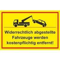 Warn- und Hinweissschild Vorsicht Widerrechtlich Abges... 30 cm x 20 cm PST