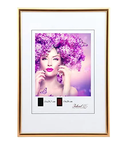 IDEAL TREND New Lifestyle Kunststoff Bilderrahmen Kunststoffrahmen Bildhalter Bildträger: Farbe: Bronze | Format: 20x30